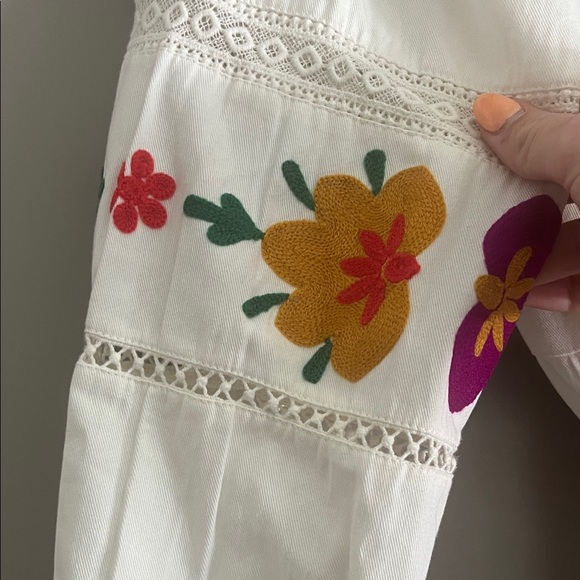 Sezane White Floral Embroidered Dress - Picture 3 of 4